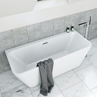 Baignoire autoportante en acrylique Rectangle de conception moderne directe d'usine pour adultes prix Offre Spéciale pour accessoire de salle de bain à usage intérieur