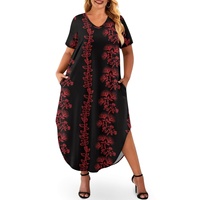 Robe mi-longue ample et respirante pour femme, 100 % polyester, imprimée sur mesure, style sexy et club, grandes tailles, motif Ohia Lehua