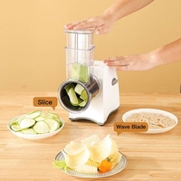 Penjualan Terlaris Semua 1 Mesin Pengolah Makanan Mini Elektrik Pembuat Salad Pemotong Kentang Parutan Keju Sayuran Pengiris Pencacah Rumah Tangga