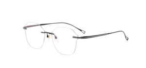 Lunettes de lecture à monture en titane sans monture à la mode <span class=keywords><strong>lentilles</strong></span> carrées confortables montures de lunettes élégantes motif étui d'impression pour porter - Product Image 2