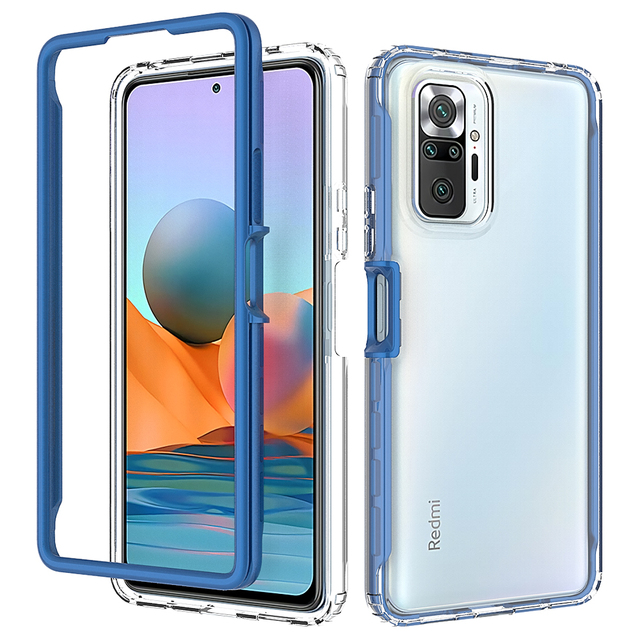 TPU PC Transparent Mobile Back Cover Shockproof Phone Case for Xiaomi Redmi Note 10 Pro