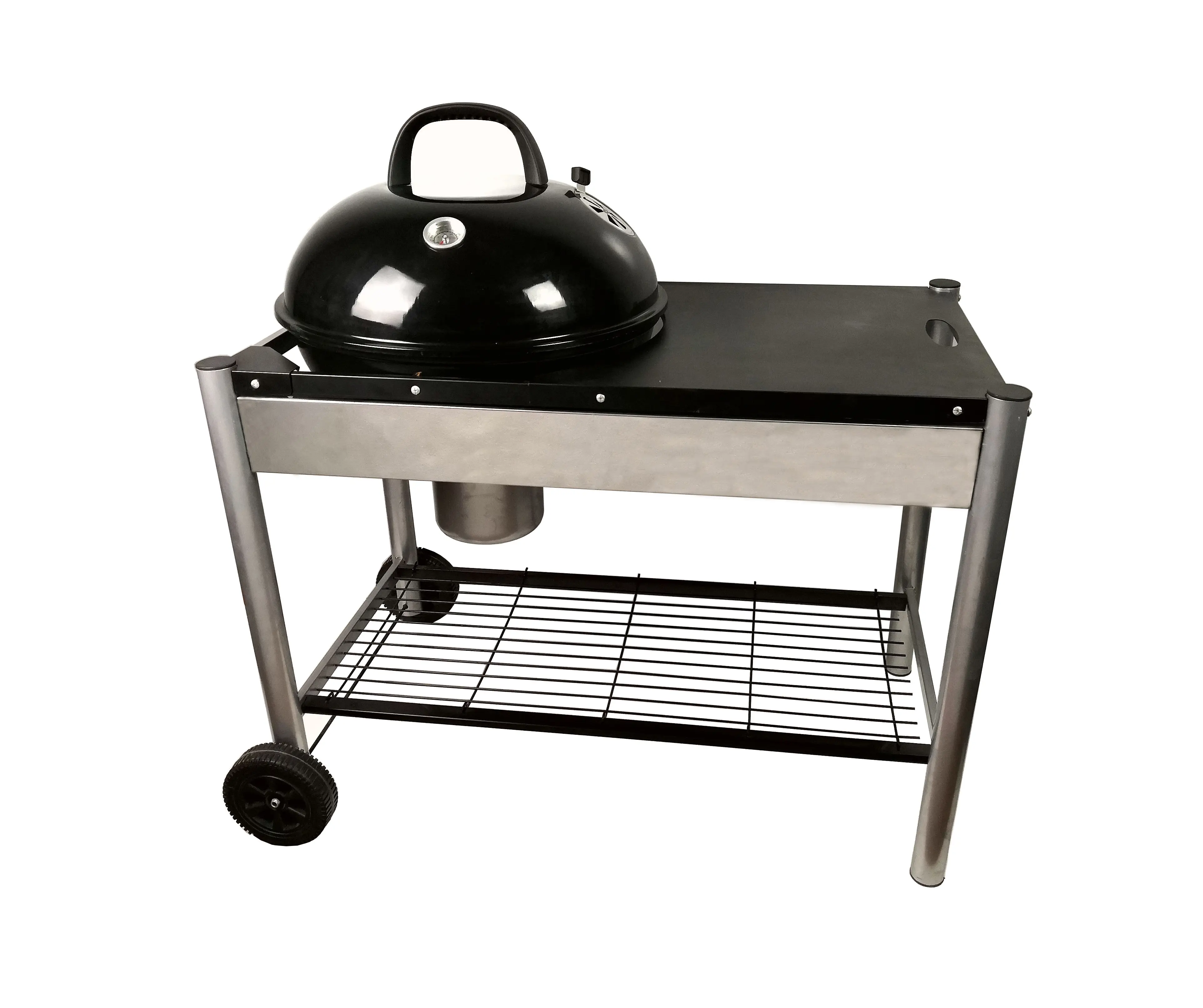 Speciale Aanbieding Rookloze Grill Appelketel Vorm Trolley Houtskool Koreaanse Bbq Grill Tafel Voor Buiten