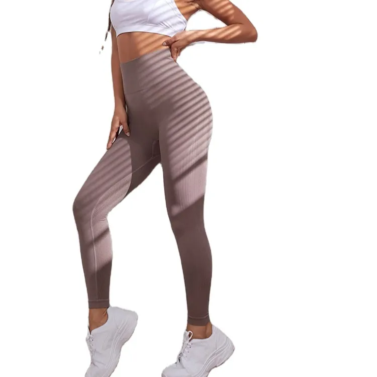 Одежда для фитнеса и йоги, женские спортивные колготки с эффектом пуш-ап и высокой талией для занятий йогой, леггинсы, брюки, брюки