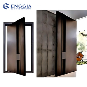 Porte d'entrée principale sécurisée en aluminium moulé pour résidences, design personnalisé, fabrication chinoise - Product Image 2