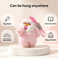 Porte-clés en peluche singe Kawaii, pendentif gorille singe de dessin animé mignon, animal en peluche doux, mini breloque de sac à dos, jouet singe coloré