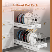 Support de rangement moderne pour couvercles et couvercles de casseroles, multifonctionnel et peu encombrant pour comptoir de cuisine