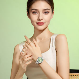 BABAOLI <span class=keywords><strong>2025</strong></span>女性用ステンレスクォーツ時計カスタムロゴビジネス防水シンプルアンティークスタイルコインタイプ女性用男性 - Product Image 5