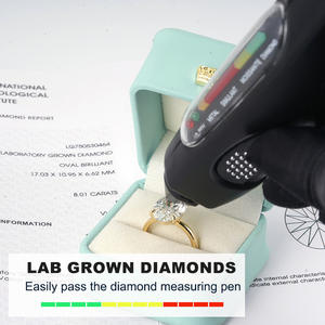 Bague de mariage classique en or jaune 18 carats plaqué or, diamant de laboratoire ovale sur mesure Goldleaf, certifié IGI, pour femme, 5,9 g - Product Image 6