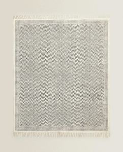 Aztec <b>Block</b> Print Cotton Dhurrie Rug Handmade Boho Area Carpet Floor Rug Home Decor - Product Image 1