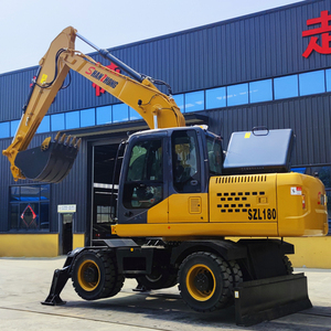山中品牌17ton轮式挖掘机SZL180轮式挖掘机，带0.8m ³ 铲斗和重型车轴 - Product Image 4