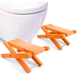 1 Pair Folding Squatting Stool Multi-Function 7-9" Height <strong>Step</strong> Poop Stool Wood <strong>Toilet</strong> Stool Portable <strong>Step</strong> <strong>for</strong> Adult Bathroom - Product Image 2