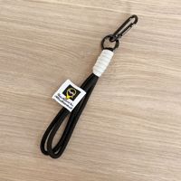 Sleutelhangerkoord van metallic polyester, handgeweven, modieus gevlochten telefoonbandje met mesh-design voor tassen, broeken en accessoires