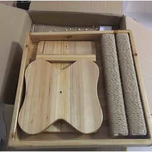 Vente en gros d'usine SDCT001 Arbre à chat en bois écologique Maison pour animaux de compagnie Salon Meubles pour animaux de compagnie Différentes tailles Motif imprimé Grand - Product Image 4