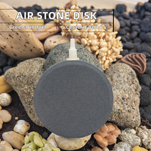 둥근 모양의 세라믹 버블 디스크 에어 스톤 에어 스톤 디퓨저 플라스틱 수족관 에어 스톤 어항 연못 버블 펌프 - Product Image 2