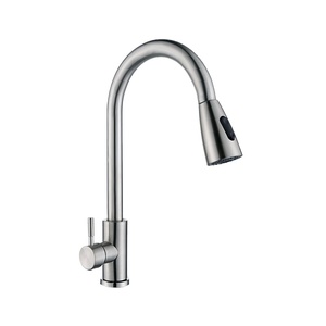 Jooka Usine Moderne Silver201 En Acier Inoxydable Flexible Pull Down Cuisine Mitigeur Robinet D'évier - Product Image 1