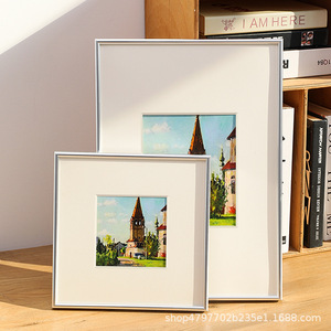 Cornice Portafoto da Parete in Lega di Alluminio con Passepartout Formato A3 e <span class=keywords><strong>Dimensioni</strong></span> Personalizzabili - Product Image 2