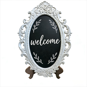 Cadre photo créatif sculpté et blanchi à la chaux, style vénitien shabby chic vintage, tableau mural blanc vieilli pour mariage - Product Image 4