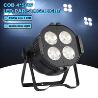 COB lampu panggung bergerak RGBW, cahaya sorot Par Led 4*50W dengan kontrol DMX efek sorot untuk taman & DJ daya 120 w-200 W