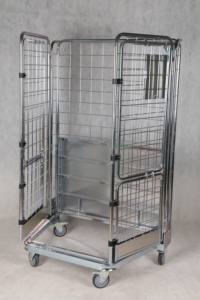 Conteneur de rouleau d'entrepôt de supermarché de cage de roulement de grillage à quatre faces de haute qualité pour le lait de livraison - Product Image 6