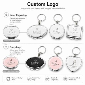 Espejo de Bolsillo Portátil Personalizado al por Mayor en Múltiples Formas para Viajes, Regalos y Uso Diario - Product Image 2