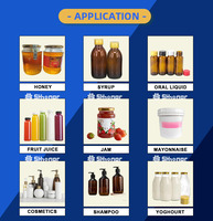 Ligne de remplissage et de bouchage de produits liquides (miel en pot) 4000 bph, tête personnalisée, piston entièrement automatique, pour bouteilles en plastique et en verre