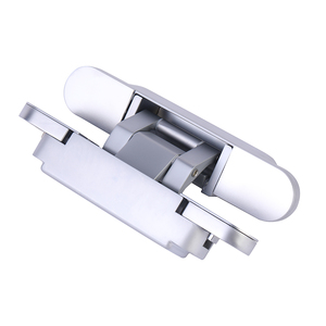 Charnière de porte dissimulée 3D en chrome satiné moderne en zinc, capacité de charge de 80 kg, pour porte lourde - Product Image 5