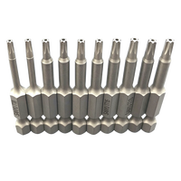 Mata Obeng Torx Magnetik Baja S2, Shank Hex 1/4 inci, untuk Aplikasi Perbaikan Industri dan DIY