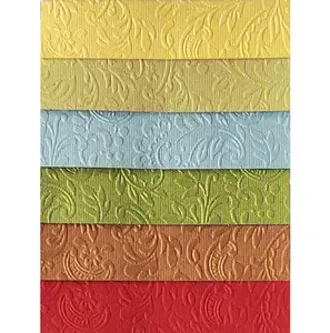 Various Colors Pearl Effect Soft Touch Paper Special Embossing Textured Paper For Decorative Design