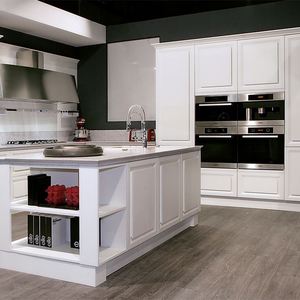 Armoires de cuisine personnalisées en bois massif de luxe, design shaker, accessoires de conception modulaire pour la maison intelligente, pour la rénovation de cuisine d'appartement - Product Image 1