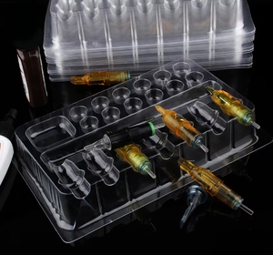 Venta al por mayor de 20 unidades de soporte desechable de plástico para cartuchos de agujas y tinta de tatuaje, accesorios de limpieza para estudio de tatuajes - Product Image 3