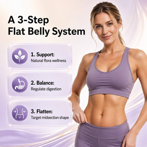 Chinaherbs Complément de soutien pour le ventre plat, formule pour femmes en péri-menopause, Inositol, Gousses de Gattilier, CoQ10, Confort contre les ballonnements, Capsules végétaliennes - Product Image 3