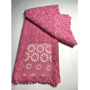 Nouveau produit, tissu en dentelle de cordon en tissu, avec des motifs Aso Oke perlés, pour les femmes nigérianes, vêtements de fête - Product Image 2