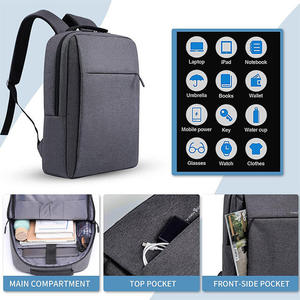 Sac à dos pour ordinateur portable personnalisé pour homme, violet, pour le travail, le bureau, l'université, les étudiants, avec port USB, antivol, pour l'école, les voyages, la randonnée - Product Image 2