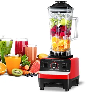 Hot Selling Multifunctionele Commerciële Elektrische Blender Grote Krachtige Smoothies Machine Heavy Duty Mixer Voor Huishouden