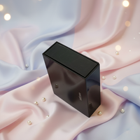 Boîte cadeau noire à double compartiment, étui robuste pour petits cadeaux, finition mate élégante, personnalisable, légère et portable