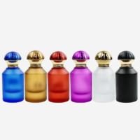 Botol Parfum Silinder Kaca Buram Berwarna 30ml 50ml dengan Tutup Sekrup dan Reed Diffuser, Botol Kosmetik Portabel Berkualitas Tinggi