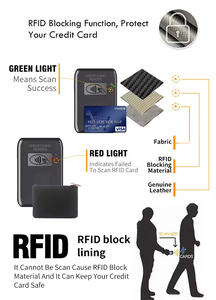 Men's <b>Wallet</b> Genuine Leather <b>Wallet</b> <b>Wallet</b> <b>RFID</b> <b>Blocking</b> Trifold Bifold Slim Extra Capacity Genuine Leather for Men Short - Product Image 6