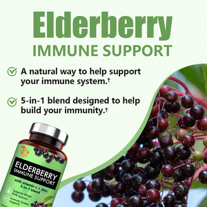 Factory Wholesale Elderberry Capsules with Elderberry Fruit Extract Garlic Bulb Extract Dietary Capsules Help Build <b>Your</b> Immunit - Product Image 3