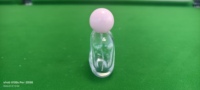 Flacon de parfum vide en verre plat ovale avec bouchon à bille en plastique coloré, flacon pulvérisateur transparent portable pour cosmétiques, emballage