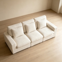 Canapé 3 places personnalisable en tissu haut de gamme, design moderne, mobilier de salon