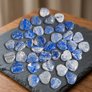 Piedras Preciosas Naturales de Lapislázuli Pulido en Forma de Mini Corazón para el Amor, la Confianza, la Meditación y la Decoración del Hogar - Product Image 2