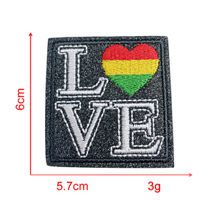 Giuneentesimo ferro ricamato su toppe storia nera Appliques ragazza nera che soffia bolle Patch Afro per giacche di abbigliamento - Product Image 6
