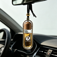Flacon diffuseur de parfum et d'huiles essentielles en verre transparent, vide, à suspendre pour voiture, 10 ml et 7 ml, flacons pendentifs