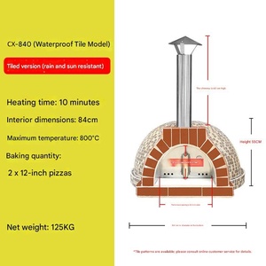 <span class=keywords><strong>Four</strong></span> à <span class=keywords><strong>pizza</strong></span> à granulés portable avec <span class=keywords><strong>pierre</strong></span> rotative et sac de transport, idéal pour le camping et les fêtes barbecue en plein air. - Product Image 4
