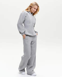 定制徽标冬季高品质 100% 棉两件套连帽衫长裤健身运动街头服饰连帽衫运动衫套装女式 - Product Image 2