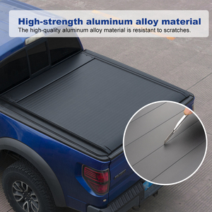 Couverture <span class=keywords><strong>de</strong></span> benne <span class=keywords><strong>de</strong></span> camion électrique rétractable compatible avec Toyota Hilux Revo 2015+ avec arceau <span class=keywords><strong>de</strong></span> sécurité OEM, benne <span class=keywords><strong>de</strong></span> 5 pieds, en aluminium, enroulable - Product Image 5