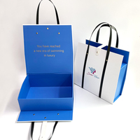 Logo personnalisé cheveux humains perruques cheveux extension boîte de luxe mode carton cadeau boîte papier sac avec poignée