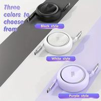100W câble rétractable type-c 5A charge rapide et transfert de données veste en nylon pour iPhone pour Samsung pour écouteurs Galaxy