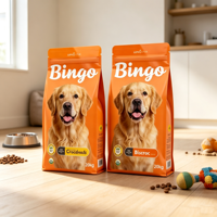 Usine d'emballage Haodong, sacs d'emballage pour aliments pour animaux de compagnie de 5 kg, 10 kg, 20 kg, sacs à fond plat de qualité alimentaire, pochette refermable avec fermeture éclair, emballage pour aliments pour chiens