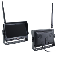Monitor Inalámbrico AHD de 7 Pulgadas para Automóvil, Detección de Alarma AI BSD, Monitor de Autobús, Monitor Cuádruple con Grabación para Camión